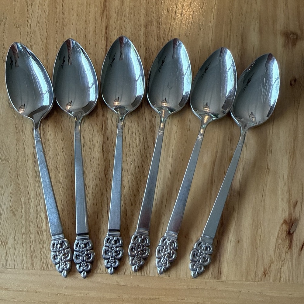 6-Oneida Deluxe NORDIC CROWN Stainless PLACE / SMALL SPOON 6"